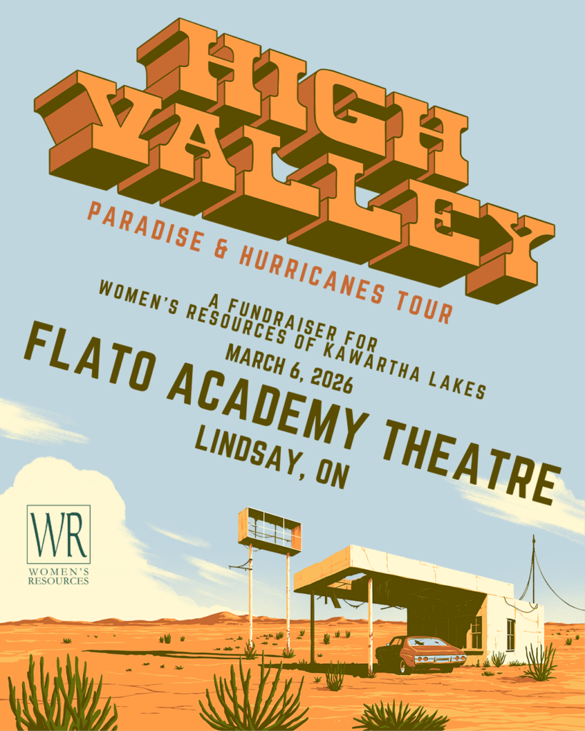 High Valley poster with a vintage orange and light blue look