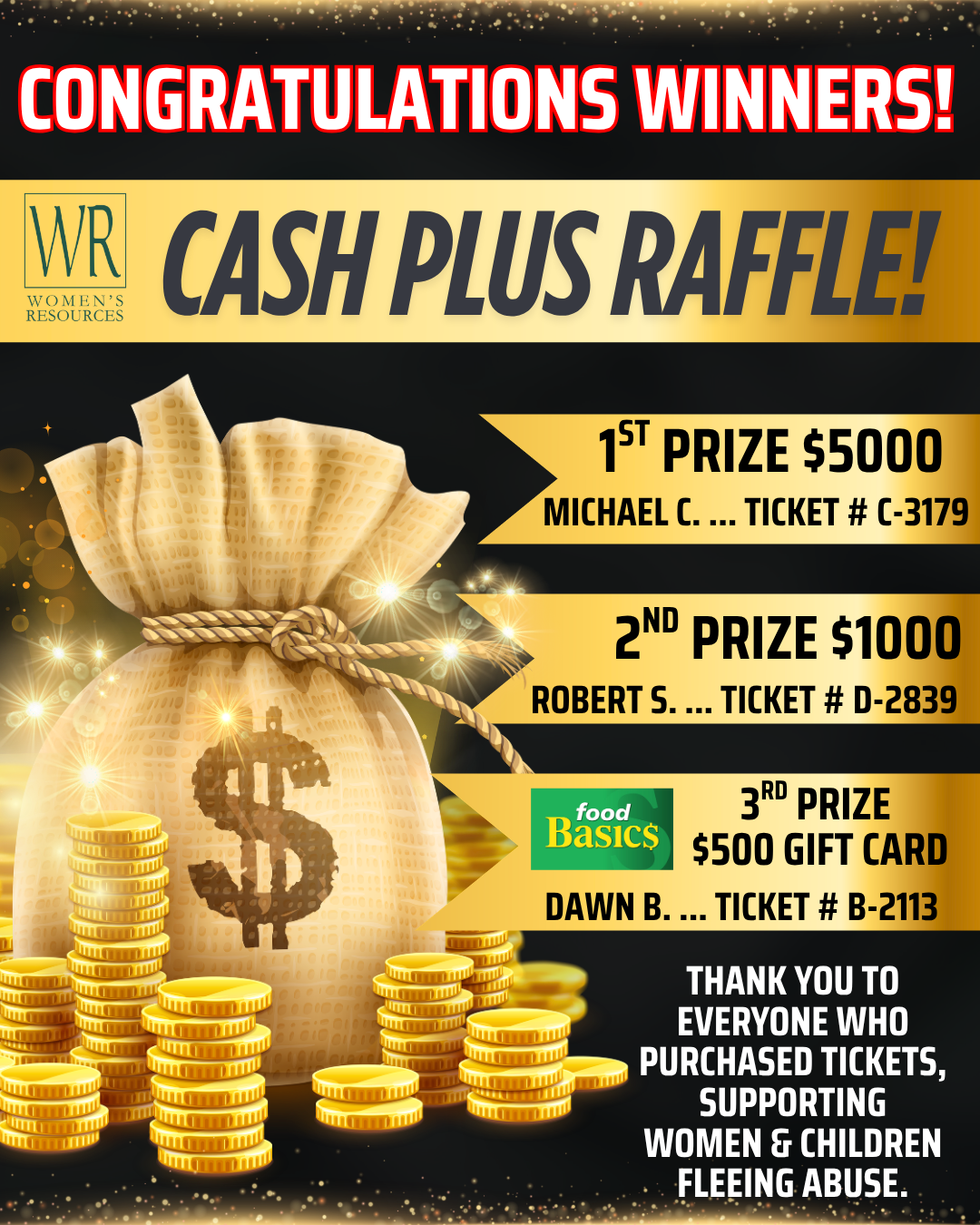 CASH PLUS RAFFLE! – Women's Resources